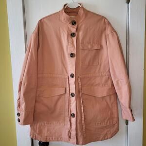 Universal Thread Women's medium utility jacket in a  salmon color lg button up